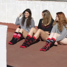 Calcetines Stranger Things Negro Rojo 3 Piezas 36-41