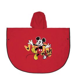Poncho Impermeable con Capucha Mickey Mouse Rojo