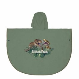 Poncho Impermeable con Capucha Jurassic Park Verde