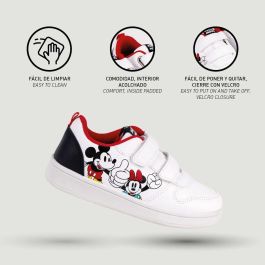 Zapatillas Deportivas Infantiles Mickey Mouse Velcro Blanco