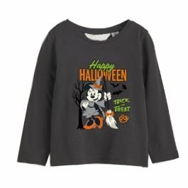 Camiseta de Manga Larga Infantil Minnie Mouse Halloween Gris oscuro