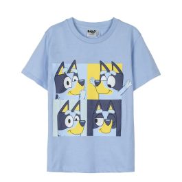 Camiseta de Manga Corta Infantil Bluey Azul claro