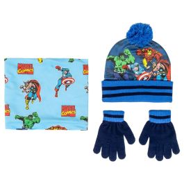 Conjunto 3 piezas snood avengers (gorro, braga cuello y guantes) 2/8 años.