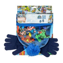 Conjunto 3 piezas snood avengers (gorro, braga cuello y guantes) 2/8 años.