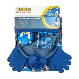 Conjunto 3 piezas snood sonic (gorro, braga cuello y guantes) 2/8 años.