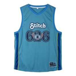 Camiseta de baloncesto Stitch Azul Unisex