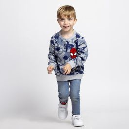 Sudadera sin Capucha Niño Spider-Man Gris