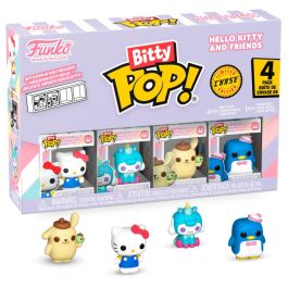 FUNKO Bitty POP! Hello Kitty and Friends - Blister de 4 figuras coleccionables, incluye 1 figura misteriosa