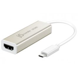 j5create JCA153 Adaptador gráfico USB 3840 x 2160 Pixeles Aluminio, Blanco