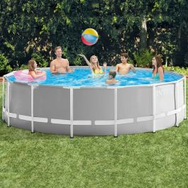Intex Piscina Prism Frame Redonda 457x122 cm con Bomba Filtro, Escalera y Liner de PVC Intex Piscina Prism Frame Redonda 457x122 cm con Bomba Filtro, Escalera y Liner de PVC