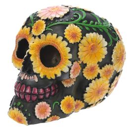 PUCKATOR Figura Calavera Día de los Muertos Margaritas 11cm