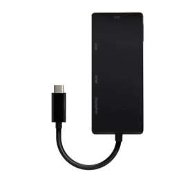 Aisens A109-0679 Conversor USB-C a DisplayPort/HDMI/VGA/DVI 4K Soporte Múltiples Puertos Negro 15cm