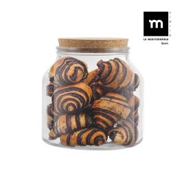 Tarro de vidrio con tapón de corcho 2000 ml - La Mediterranea (6 Unidades) Tarro de vidrio con tapón de corcho 2000 ml - La Mediterranea (6 Unidades)