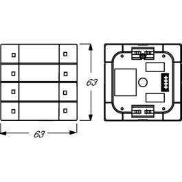 Busch-Jaeger Tastsensor 4f BJ 6127/01-84 studioweiß Brillante Sin Tornillos KNX