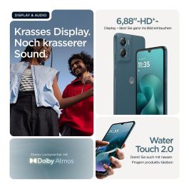 Motorola moto g06 17.5 cm (6.88") 4GB RAM 256GB Almacenamiento Android 15 Azul