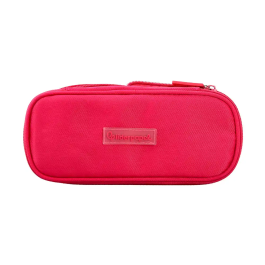 Liderpapel Estuche Portatodo Color Pop con Compartimento Extensible, 2 Cremalleras, Rosa Fucsia, 230x60 mm