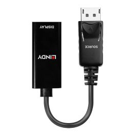 Lindy Conversor de DisplayPort 1.2 a HDMI 1.4, Soporta 4K@30Hz, Ideal para PC, Laptop y Monitor HDMI