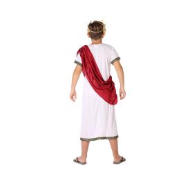 Disfraz Romano Griego Infantil para Niño 7-9 Años - Túnica Blanca y Pañuelo Rojo de Poliéster para Carnaval/Actuación Escolar Disfraz Romano Griego Infantil para Niño 7-9 Años - Túnica Blanca y Pañuelo Rojo de Poliéster para Carnaval/Actuación Escolar