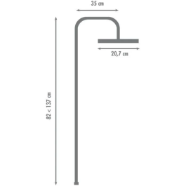 Edouard Rousseau HERA EDO8414194500420 Columna de ducha sin grifería Negra