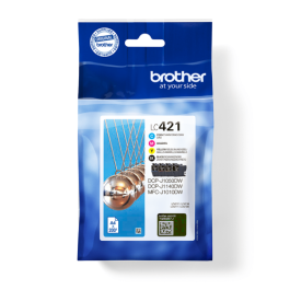 BROTHER Pack de 4 cartuchos de tinta negro, cian, magenta y amarillo LC421VAL para DCP-J1050DW / DCP Precio: 36.88999963. SKU: S8402060