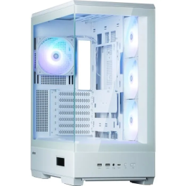 Zalman P50 DS White Midi Tower PC Blanco con Ventana de Vidrio y Iluminación RGB