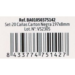 Set de 20 pajitas de cartón negras 19.7x8 mm Algon (24 Cajas) Set de 20 pajitas de cartón negras 19.7x8 mm Algon (24 Cajas)