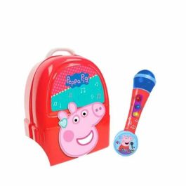 Peppa Pig Micrófono y Mochila Camerino de Juguete 23 cm con Luces y Sonidos, requiere 2 Pilas LR6, Edad +3 años Precio: 34.50000037. SKU: S2413508