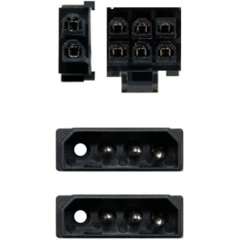 AISENS - CABLE TARJETA GRaFICA, 2XMOLEX 4PIN/M-PCI-E(MOLEX 6+2PIN)/M, 20CM