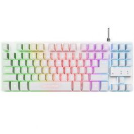 Trust GXT 833W Thado Teclado Gaming USB TKL QWERTY Español Blanco con Iluminación LED Multicolor y Diseño Compacto Trust GXT 833W Thado Teclado Gaming USB TKL QWERTY Español Blanco con Iluminación LED Multicolor y Diseño Compacto