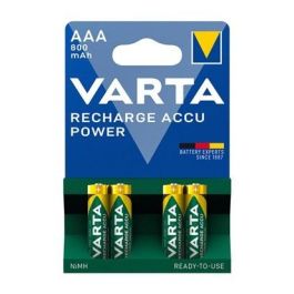 Varta 56703101404 Pilas Recargables Ni-MH HR03 AAA 800mAh Accu Power 4uds
