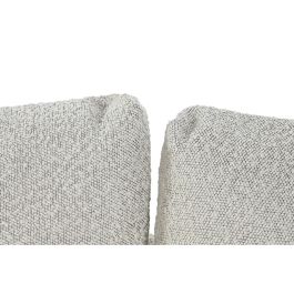 DKD Home Decor Sofá Moderno Modular de Poliéster y Madera, Blanco Roto 250x241x66 cm, Asiento 40 cm