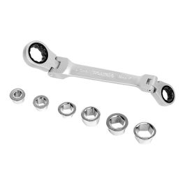 Workpro Llave de Estrella Doble con Carraca Articulada 14x19 mm, 6 Bocas Intercambiables 8-17 mm, Cr-V, 7 Piezas Workpro Llave de Estrella Doble con Carraca Articulada 14x19 mm, 6 Bocas Intercambiables 8-17 mm, Cr-V, 7 Piezas Precio: 26.49999946. SKU: B17QTQTLE9