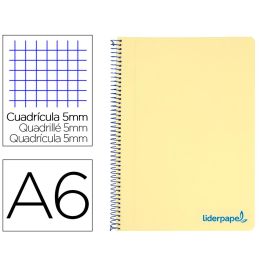 Cuaderno Espiral Liderpapel A6 Micro Wonder Tapa Plastico 120H 90 gr Cuadro 5 mm 4 Bandas Color Amarillo Precio: 3.99000041. SKU: B1ASN4SFXF