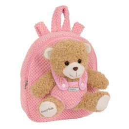 Mochila Safta Preescolar Osito Extraible Rosa 75x230x270 mm