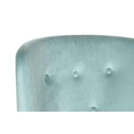 DKD Home Decor Mecedora Scandi Verde Jade Negro 90x92x68cm Poliéster y Metal Desmontable Altura Asiento 43cm