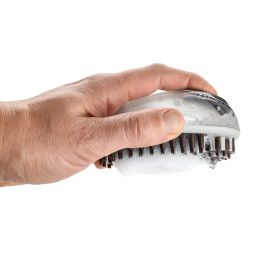 Hunter Peine De Curry Con Dispensador De Champú Para Perros - Elimina Pelo Muerto Y Facilita El Baño