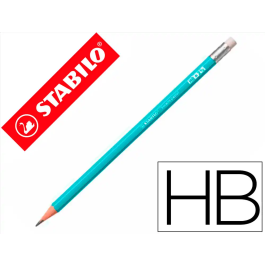 Stabilo Lápiz de grafito Swano HB Azul Pastel con goma, mina 2,2 mm Precio: 4.58999948. SKU: B1JF78S8G9