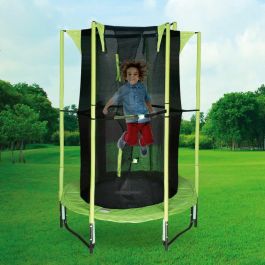Trampolín con red 122x122x184 altura soporta 25 kg Trampolín con red 122x122x184 altura soporta 25 kg