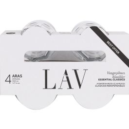 Lav Set 4 Vasos 365cc Aras 8.3x8.3x12cm (12 Cajas)