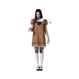 Disfraz Muñeca Terrorífica Mujer Vestido Marrón Talla M-L Halloween