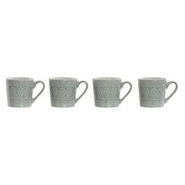 Mug Arabe DKD Home Decor Verde Menta 13 x 9.2 x 9.5 cm Set de 4