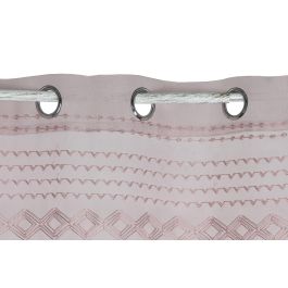 Cortina Boho DKD Home Decor Rosa Palo 260 x 140 cm (2 Unidades)