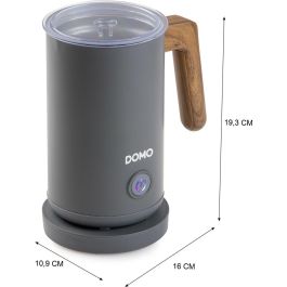 Domo DO745MF Espumador de Leche 500 W 150 ml Base 360° Gris/Madera