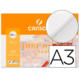 Canson Minipack Dibujo Basik Papel Dibujo Liso 130 gr 29,7x42 cm 10 Hojas Precio: 3.50000002. SKU: B16TRYGARB