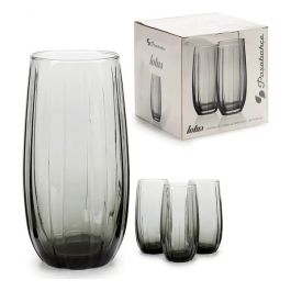 Set de Vasos Negro Vidrio (4 Piezas) 500 ml Set de Vasos Negro Vidrio (4 Piezas) 500 ml