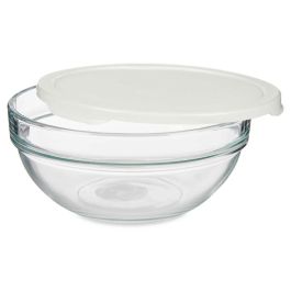 Fiambrera Redonda con Tapa Pasabahce Chefs Blanco 1,135 L 17,2 x 7,6 x 17,2 cm (4 Unidades)