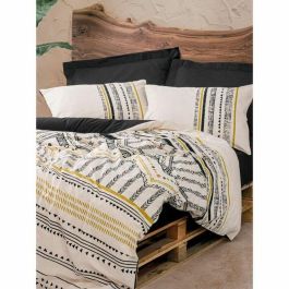 Juego de cama 220x240 cm + 2 fundas de almohada 60x60 cm - 100% Algodón - Blanco