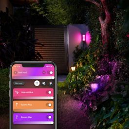 Philips Hue Aplique Mural Exterior Impress LED Negro, White & Color Ambiance, Regulable, Metal