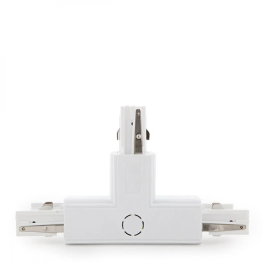 Conector T Carril Trifásico Blanco