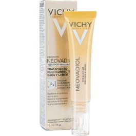 Vichy Neovadiol Tratamiento Multicorrector Ojos y Labios 15ml Anti-Ojeras, Bolsas y Flacidez para Peri/Postmenopausia con Ácido Hialurónico